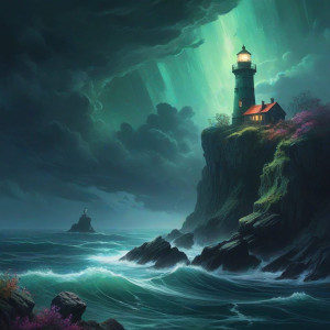 An ancient, abandoned lighthouse stands on a cliff - МXL.jpg