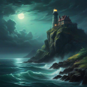 An ancient, abandoned lighthouse stands on a cliff - О9.jpg