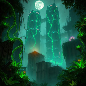 A forgotten city, consumed by a vibrant, bioluminescent jungle - FS.jpg