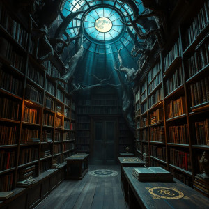 A clandestine library, where the shelves are made of living trees.jpg