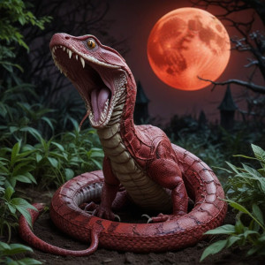 Giant poisonous viper in haunted garden under blood moon - R5.jpg