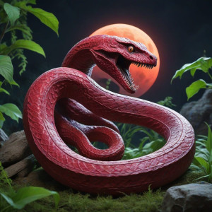 Giant poisonous viper in haunted garden under blood moon - МXL.jpg