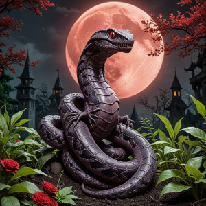 Giant poisonous viper in haunted garden under blood moon - R4.jpg