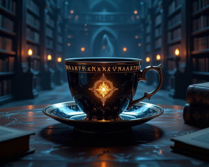 An opulent teacup, crafted from obsidian and inlaid with glowing runes - Н11.jpg