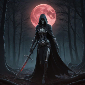 Beautiful female gream reaper in haunted forest - JXI.jpg