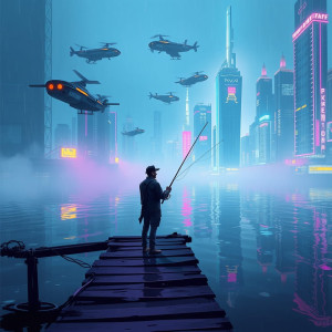 A lone fisherman casts his line from a rickety pier.jpg