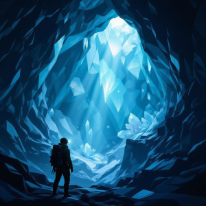 A lone explorer, clad in weathered gear, stands at the precipice.jpg