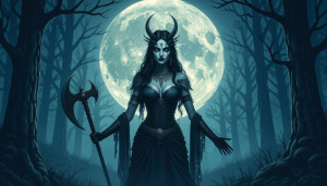 Goddess of pain and death in haunted forest.jpg