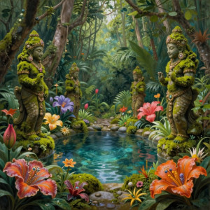 A hidden oasis nestled within a lush, overgrown jungle.jpg