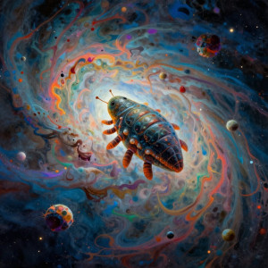 A tardigrade, rendered as a tiny, resilient explorer.jpg