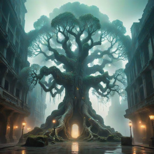 A colossal, ancient tree with roots made of crystals - ССХ.jpg