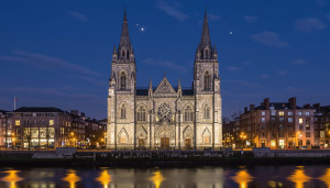 Magnificent Catholic cathedral in Dublin at night - H11D.jpg