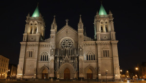 Magnificent Catholic cathedral in Dublin at night - R5.jpg