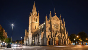 Magnificent Catholic cathedral in Dublin at night - АXL.jpg