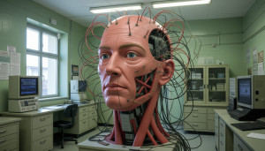 Giant living human head in vintage research laboratory - H11.jpg