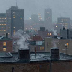 Rooftops of a dense urban jungle seen through a rain-streaked window pane.jpg
