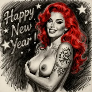 happy-voluptuous-magical-sultry-red-haired-goddess-tattoos-sultry-lustful-write-happy-new-year-using.webp