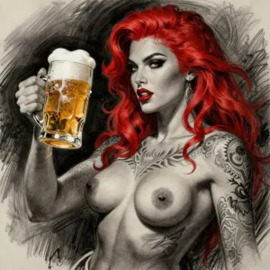 epic-voluptuous-magical-sultry-red-haired-busty-goddess-tattoos-sultry-lustful-cheers-with-white-foa.webp
