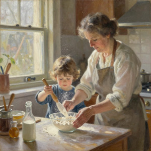Sunlight streams through the window of a cozy kitchen.jpg