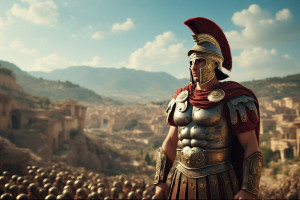 Roman Centurion in full armour in ancient Rome - P3.jpg