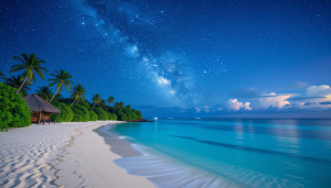 Beautiful paradise in tropical island at night under the stars - H11.jpg