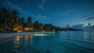 Beautiful paradise in tropical island at night under the stars - PL1.png