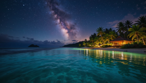 Beautiful paradise in tropical island at night under the stars - PL2.png