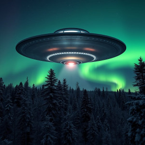 Giant UFO over Scandinavian forest under Aurora borealis - FS.jpg