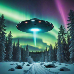 Giant UFO over Scandinavian forest under Aurora borealis - ССXL.jpg