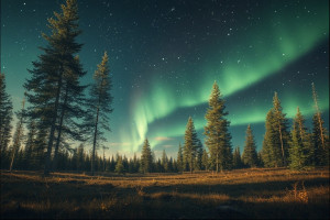 Scandinavian forest under Aurora borealis - Р3.jpg