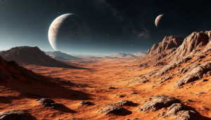 Каменистая пустыня на далёкой планете под двумя лунами.jpg