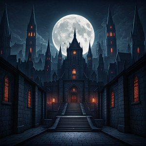 Medieval city of nightmares under full round moon - G3.jpg