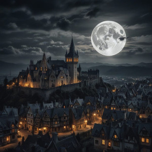 Medieval city of nightmares under full round moon - К5.jpg