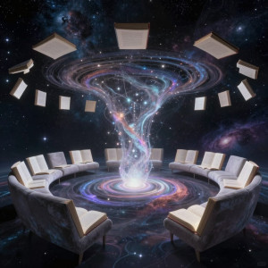 A surreal, celestial reading chamber floating in deep space.jpg