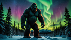 Giant Bigfoot over magical forest under aurora borealis - DXL.jpg