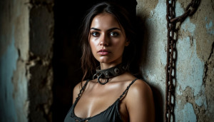 Beautiful woman chained to the wall by the neck - S1.jpg