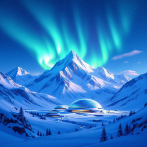 A majestic mountain range under a vibrant aurora borealis - H11.jpg