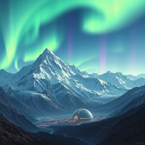 A majestic mountain range under a vibrant aurora borealis - FS.jpg