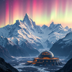 A majestic mountain range under a vibrant aurora borealis - JFL.jpg