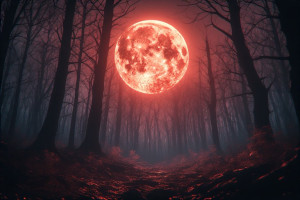 Ancient horror in haunted forest under blood moon - P1.jpg