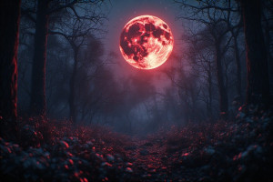 Ancient horror in haunted forest under blood moon - P5.jpg