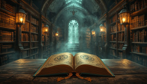 Forbidden book in haunted magical library - L1.jpg