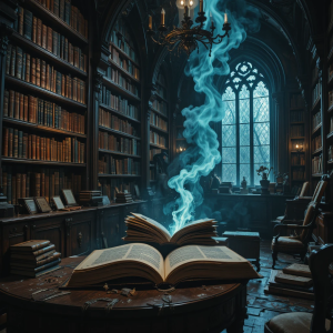 Forbidden book in haunted magical library - РL1.png