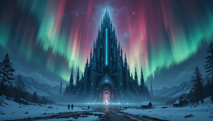 Apocalyptic megastructure under aurora borealis - PL1.png
