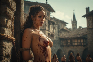 Naked woman tied to a whipping post - P2.jpg