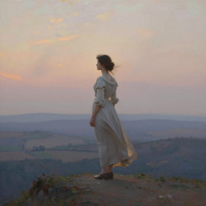 A solitary woman in a richly detailed, painterly style.jpg