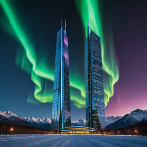 Futuristic skyscraper under aurora borealis - H2.png