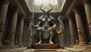 Giant statue of Moloch in pagan temple - PL1.png