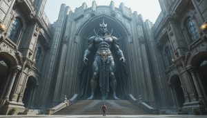 Giant statue of Moloch in futuristic temple - PL1.png
