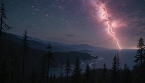 Meteor air burst at night over Oregon forest - PL1.png